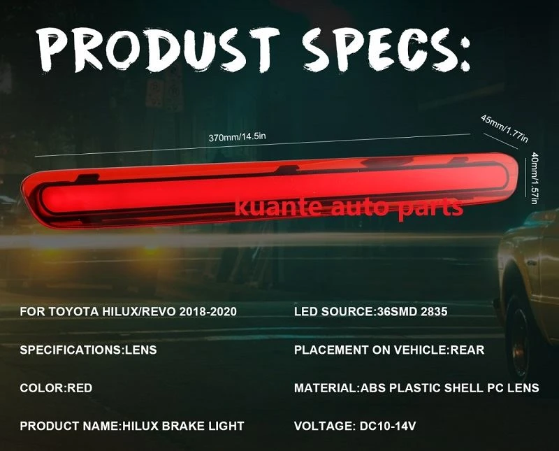 rear third stop lamp for toyota hilux 2018-2020