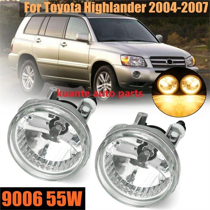 9006 DC 12V 55W Luces antiniebla halógenas para coche y cubierta de luces antiniebla para Toyota Highlander 2004-2007