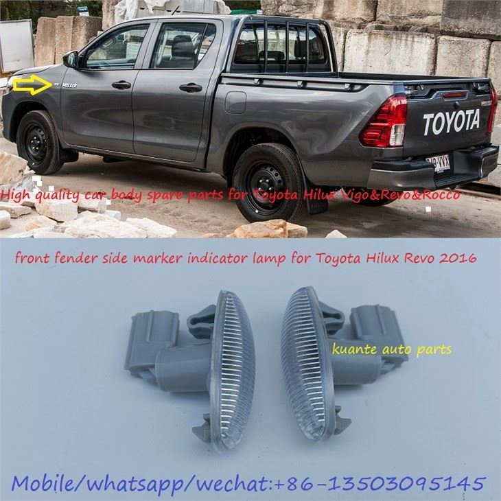 Lámpara de señal de giro del guardabarros delantero para Toyota Hilux Revo 2016 2WD