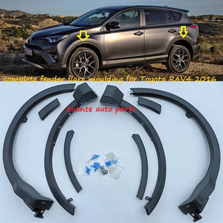 complete fender flare moulding for Toyota RAV4 2016
