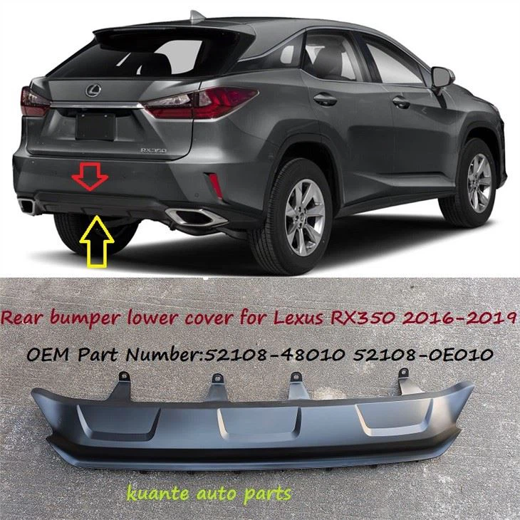 Cubierta de extensión central del parachoques trasero para Lexus RX350 2016-2019 52108-48010 52108-0E010