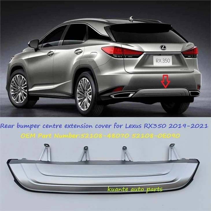 Cubierta de extensión de parachoques trasero para Lexus RX350 2019-2021 52108-48070 52108-0E090
